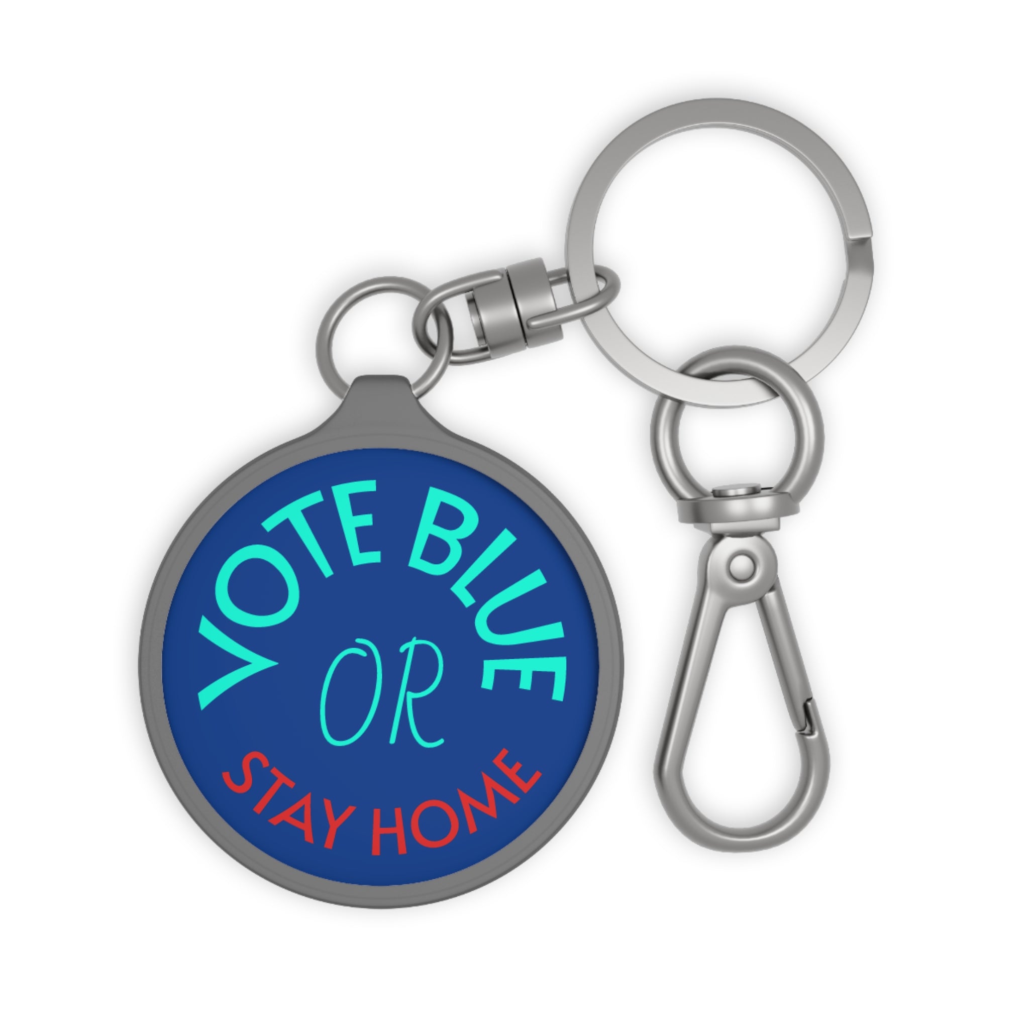 Vote Blue Keyring Tag - Political Activism Keychain, Election Gift, Democrat Support, Voter Reminder, Fundraiser Favor