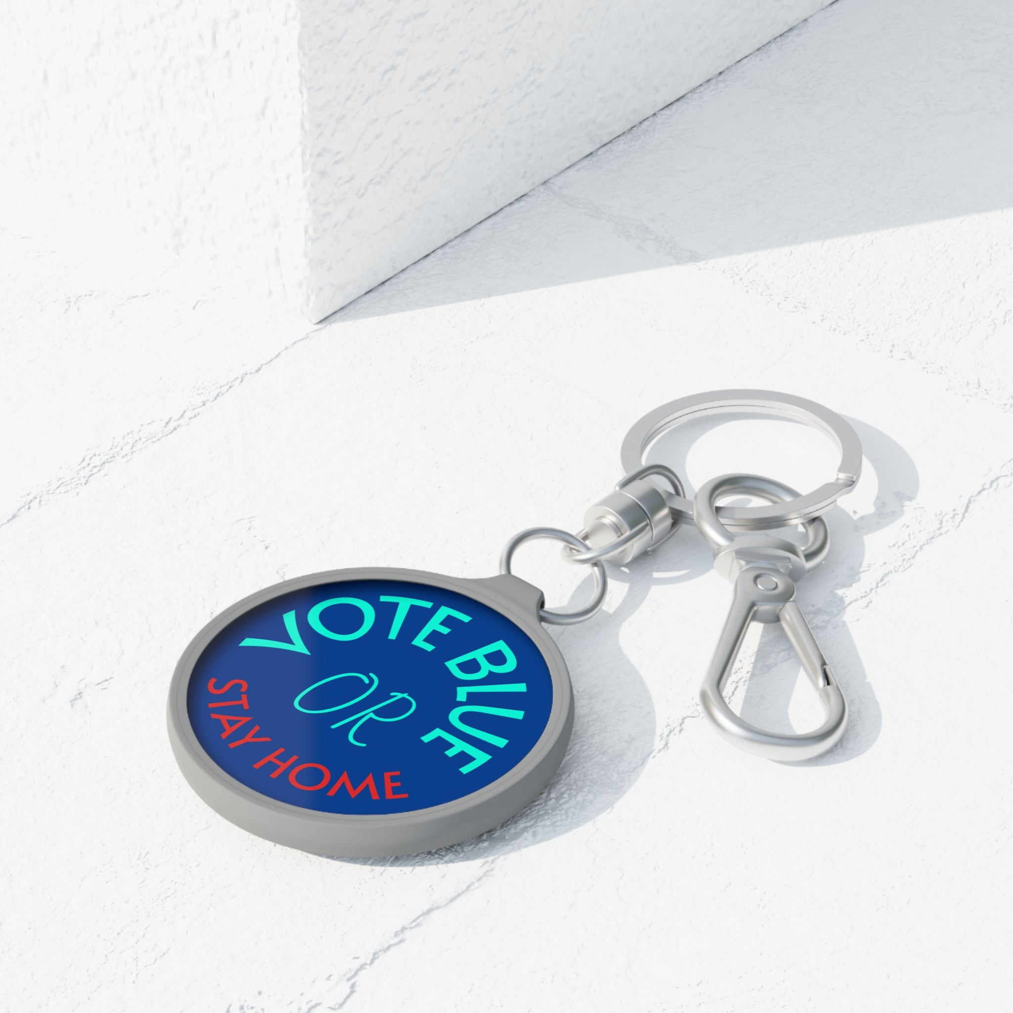 Vote Blue Keyring Tag - Political Activism Keychain, Election Gift, Democrat Support, Voter Reminder, Fundraiser Favor